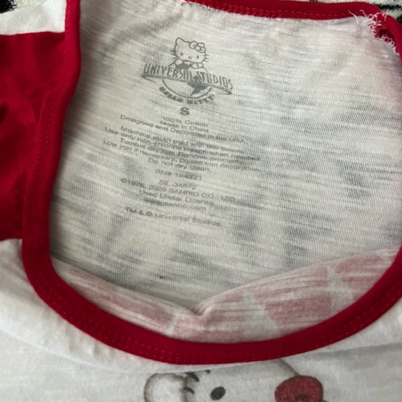 Red and White JAWS Graphic Raglan Tee - Picture 5 of 5